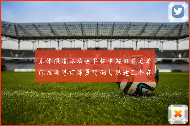 东体报道本届世界杯中超旧将名单包括海港前球员阿瑙与恩迪亚耶在内的10位球员